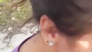 Outdoor Amateur Facial on Bike Trail