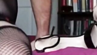 Two Daddies Fuck Girl and Daughter's Shoes
