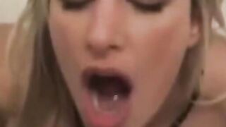 German Amateur Blonde Gives a Blowjob