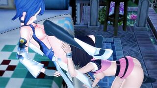 Kairi Gets her Pussy Eaten by Aqua, Lesbian Tribbing Orgasm. Kingdom Hearts