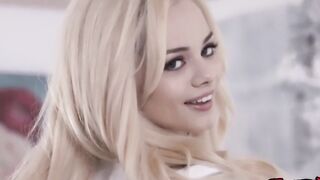 Amazing Blonde Beauty Elsa Jean Gets Screwed Hard on Couch