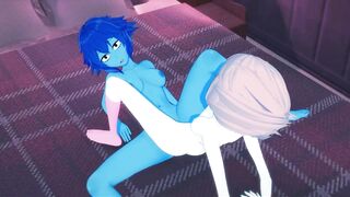 Lapis and Pearl Fucking Upstairs, Licking Pussy and Tribbing - Steven Universe