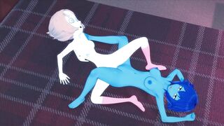 Lapis and Pearl Fucking Upstairs, Licking Pussy and Tribbing - Steven Universe