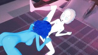 Lapis and Pearl Fucking Upstairs, Licking Pussy and Tribbing - Steven Universe