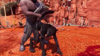 Furry Wolfhybrid Animation (Wildlife Game)