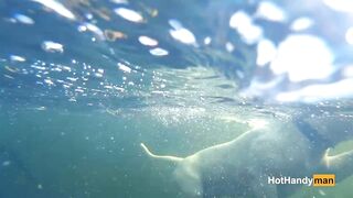 Naked MILF Swimming inside the River with her Dogs (underwater Shooting, Music)