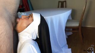 Giving a Nun a Facial for Halloween