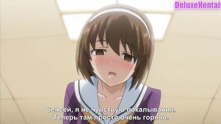 Uncensored Anime Anime Uncensored three Schoolgirls and Teacher have an Group Sex