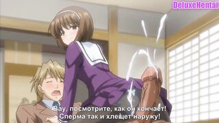 Uncensored Anime Anime Uncensored three Schoolgirls and Teacher have an Group Sex