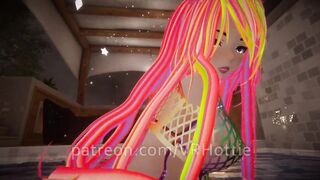 Bdsm Raver Nipple Piercings Humps Ride with Bone in the Pool POV