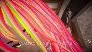 Bdsm Raver Nipple Piercings Humps Ride with Bone in the Pool POV