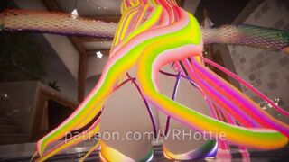 Bdsm Raver Nipple Piercings Humps Ride with Bone in the Pool POV