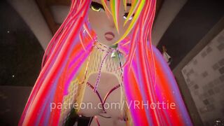 Bdsm Raver Nipple Piercings Humps Ride with Bone in the Pool POV