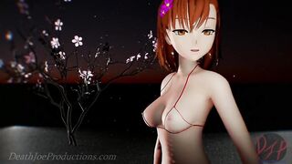 MMD R18 4k Misaka Mikoto - Bikini and Pantyhose - Paradinha -