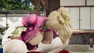 Princess Peach Plowed by Mario (oral sex, Rides, Doggy, Missionary, VR Cumshot)