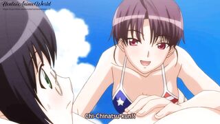 Cartoon Uncensored | Group Sex on the Beach with two Milfs and