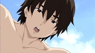 Animated Uncensored | very Passionate Sex on the Beach with a goddess