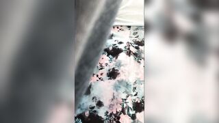 Mom into short flowery skirt nude pantyhose upskirt