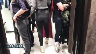 Blowjob into a fitting room with my ex-fiance KleoModel.