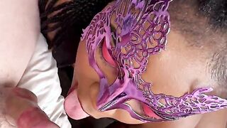 Bubble butt ebony gamer girl gets invaded and creampied