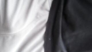 Freeballing Grey Shorts: Flaccid Cock Swinging Outdoors