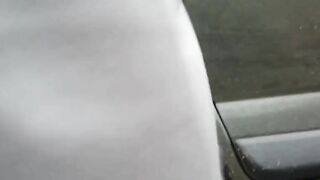Freeballing Grey Shorts: Flaccid Cock Swinging Outdoors