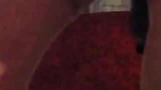 Crossdresser Takes on a Huge Dildo