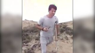 Hunk with a Big Bulge Outdoors