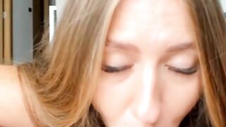 Latina Slut Caught Sucking Neighbor's Huge Dick