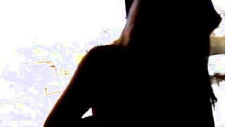 Dazzling Blonde Teen Sits On A Window And Plays With Her Pussy