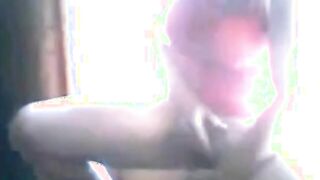 Dazzling Blonde Teen Sits On A Window And Plays With Her Pussy