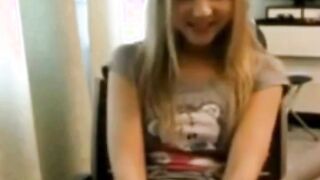 Blonde 18yo Teen Gets Naked And Fingers Her Wet Pussy