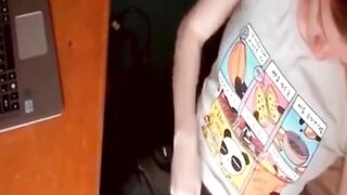 Hot Teen Making Her Juicy Hairy Pussy Cum Hard...