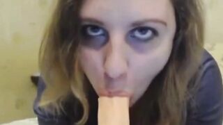 Hottie Solo Girl On Webcam Has Amazing Big Tits And Fucks Herself With A Large Toy...