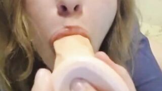 Hottie Solo Girl On Webcam Has Amazing Big Tits And Fucks Herself With A Large Toy...