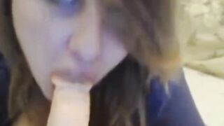 Hottie Solo Girl On Webcam Has Amazing Big Tits And Fucks Herself With A Large Toy...