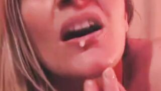 Horny Milf Gives Blowjob On Webcam