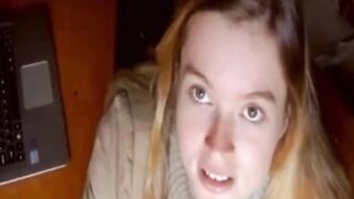 Cute Blonde Strips And Plays With Her Tight Pussy On Camera