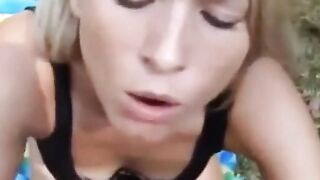 Forest Cock Riding with a Facial Finish