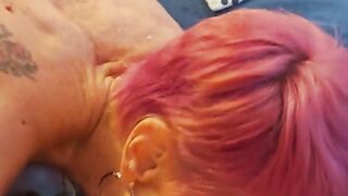 Mature Babe Loves Sucking Shaved Cock and Balls
