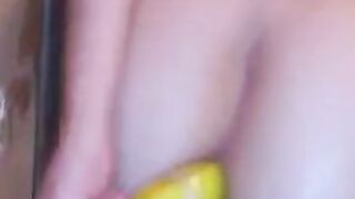 Banana in the Butt on Cam