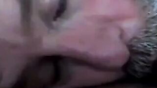 Bearded Daddy Sucks and Swallows