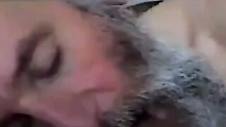 Bearded Daddy Sucks and Swallows