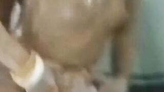 Naughty milf gets fucked in the bathroom