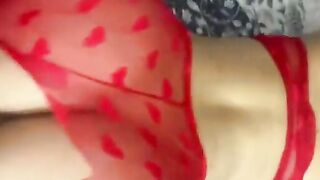 Slut gets piss showered before blowjob