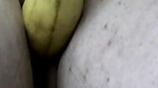 Arab BBW Plays with Banana on Webcam 2