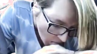 Road Trip Blowjob - Stepsister Swallows My Secret
