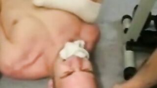 Big Cock Worships Amateur's Socked Feet 2