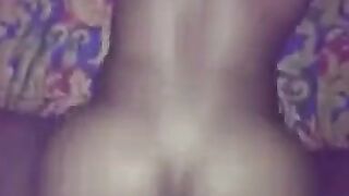 Black Bareback Amateur Fucks His Boyfriend's Rump