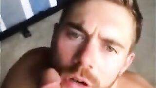 Sucking a Thick Cock - Amateur Hunk Blowjob